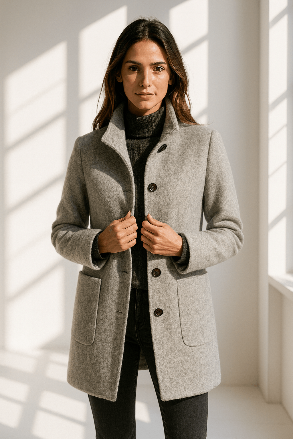 Miss | Blazer Dames Herfst/Winter Straight Fit - Wolmix - Miss Madera MIS-OQ8E1M