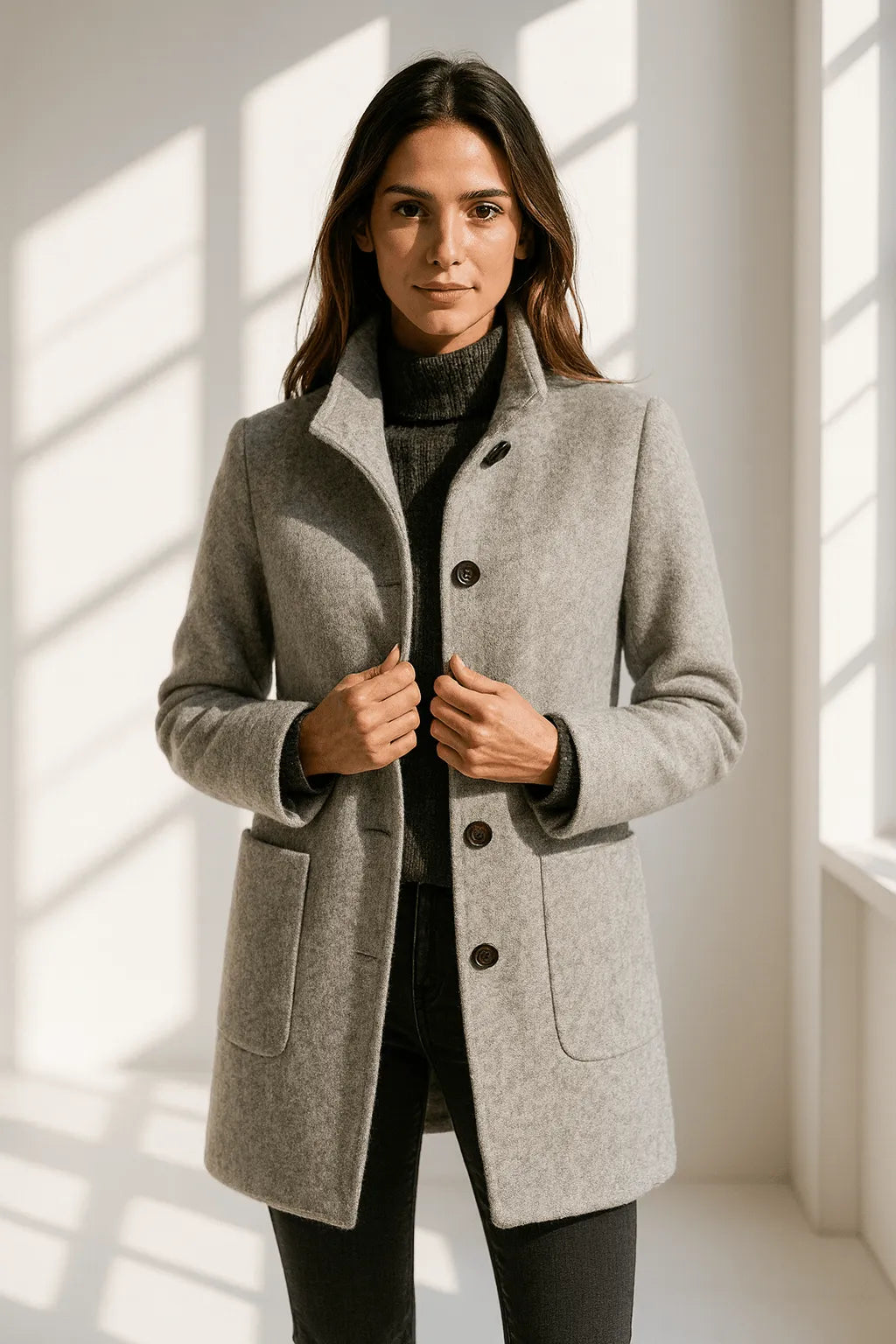 Miss | Blazer Dames Herfst/Winter Straight Fit - Wolmix - Miss Madera MIS-OQ8E1M