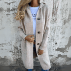Miss | Blazer Dames Lang Open Model Lente/Herfst - Gebreid - Miss Madera MIS-JKPVF0