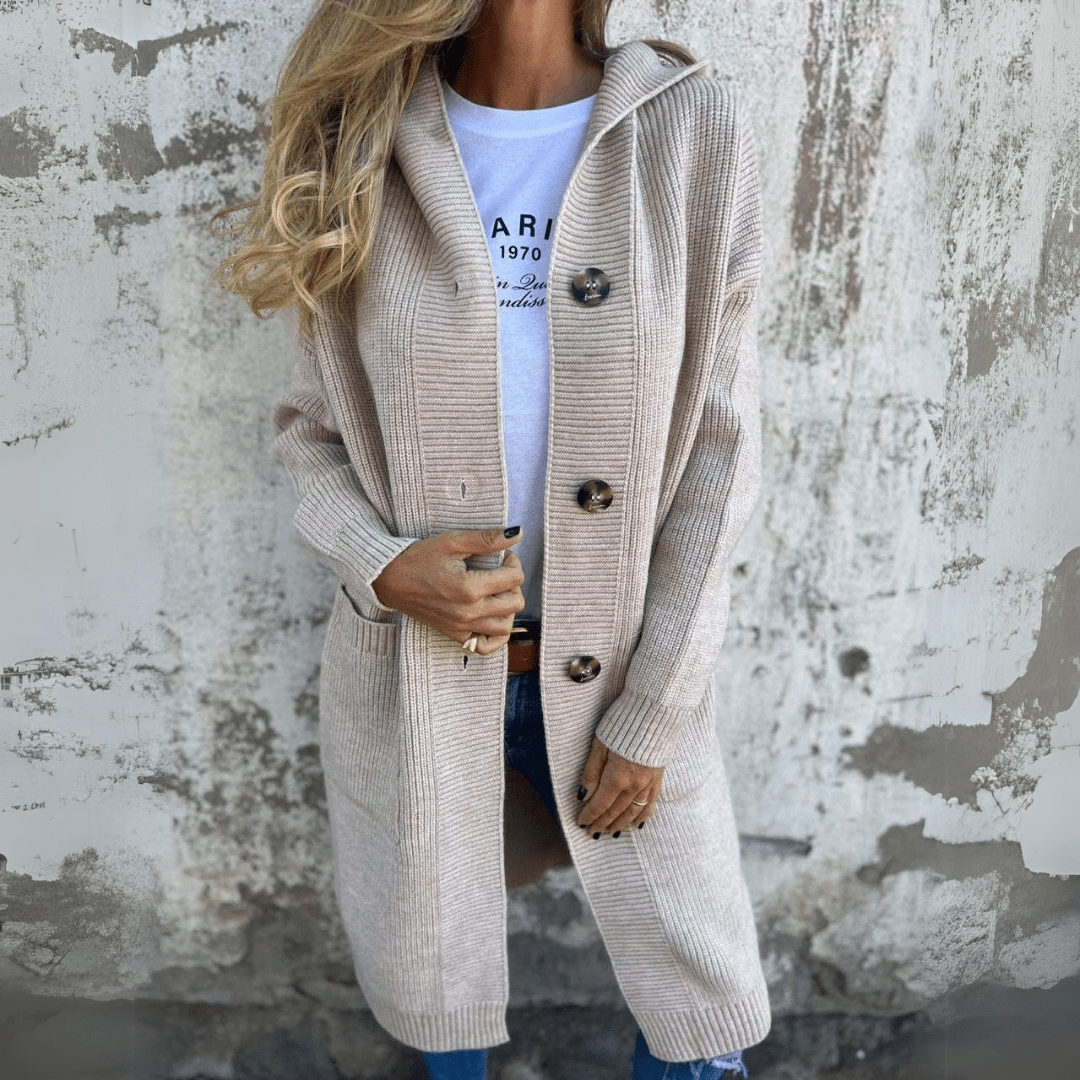 Miss | Blazer Dames Lang Open Model Lente/Herfst - Gebreid - Miss Madera MIS-JKPVF0