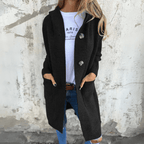 Miss | Blazer Dames Lang Open Model Lente/Herfst - Gebreid - Miss Madera MIS-L28BQM