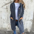 Miss | Blazer Dames Lang Open Model Lente/Herfst - Gebreid - Miss Madera MIS-64I56Y