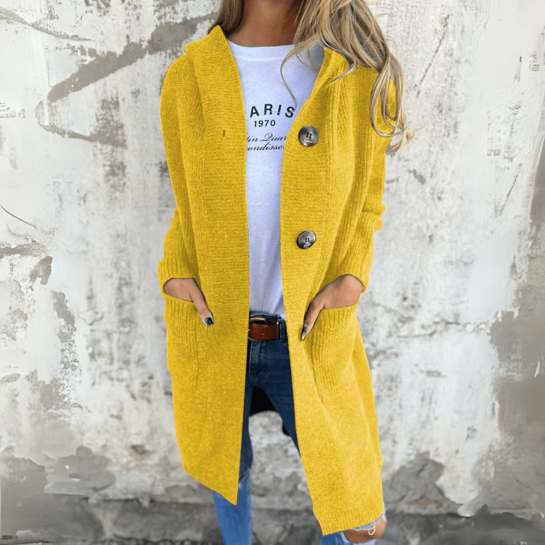 Miss | Blazer Dames Lang Open Model Lente/Herfst - Gebreid - Miss Madera MIS-ID5CPM