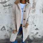 Miss | Blazer Dames Lang Open Model Lente/Herfst - Gebreid - Miss Madera MIS-JKPVF0