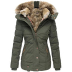 Blazer Dames Zwart Lange Gewatteerde Polyester – Winter - Groen