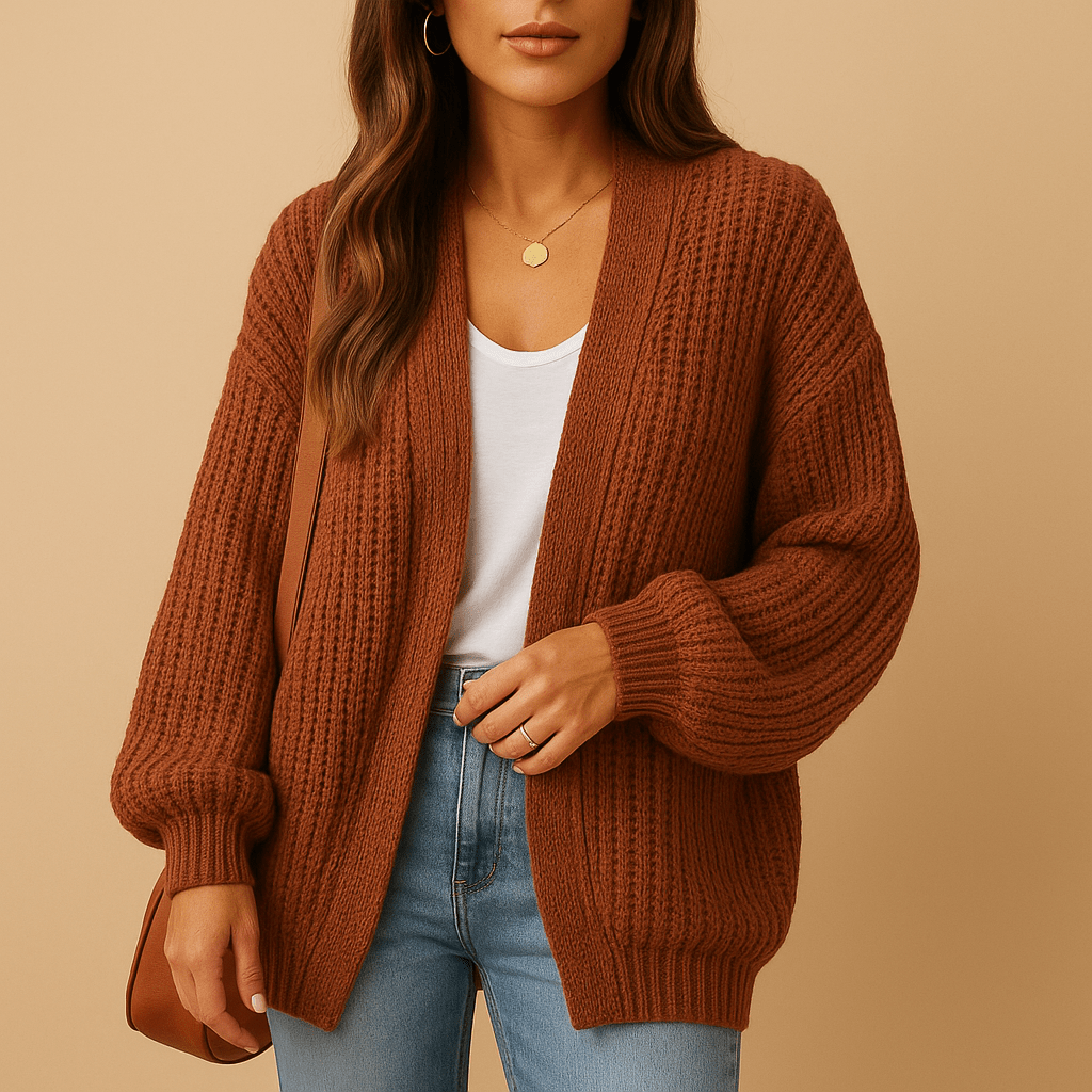 Miss | Blazer Dames Open Gebreid Vest Zonder Sluiting - Gebreide Stof - Miss Madera MIS-5280T2