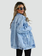 Miss | Blazer Dames Oversize Denim - Katoen - Miss Madera MIS-ZJ7QAN