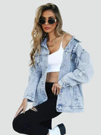 Miss | Blazer Dames Oversize Denim - Katoen - Miss Madera MIS-ZJ7QAN