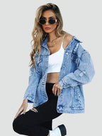 Miss | Blazer Dames Oversize Denim - Katoen - Miss Madera MIS-ZJ7QAN