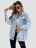 Miss | Blazer Dames Oversize Denim - Katoen - Miss Madera MIS-ZJ7QAN