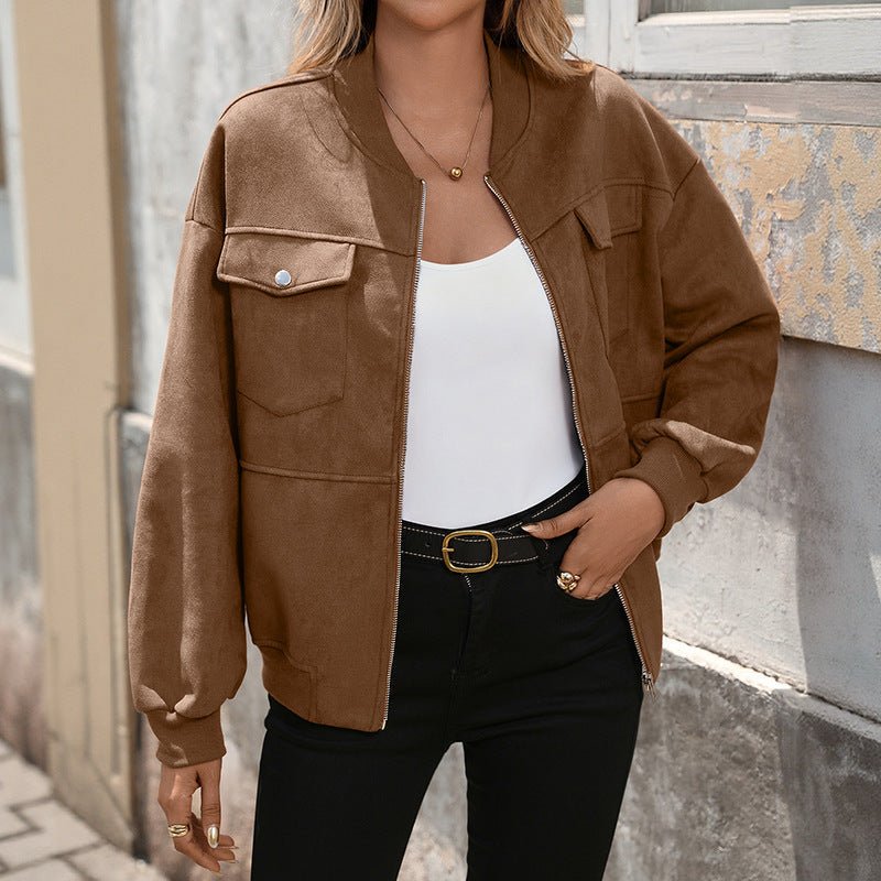 Miss | Blazer Dames Oversized Bomberstijl Lange Mouw Borstzakken - Miss Madera MIS-HYDDOS