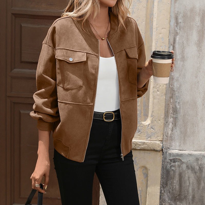 Miss | Blazer Dames Oversized Bomberstijl Lange Mouw Borstzakken - Miss Madera MIS-HYDDOS