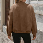 Miss | Blazer Dames Oversized Bomberstijl Lange Mouw Borstzakken - Miss Madera MIS-HYDDOS