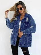 Miss | Blazer Dames Oversized Denim - Katoen - Miss Madera MIS-A3MNXR