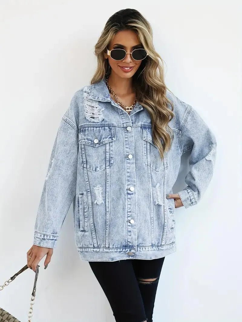 Miss | Blazer Dames Oversized Denim - Katoen - Miss Madera MIS-3PT9W1