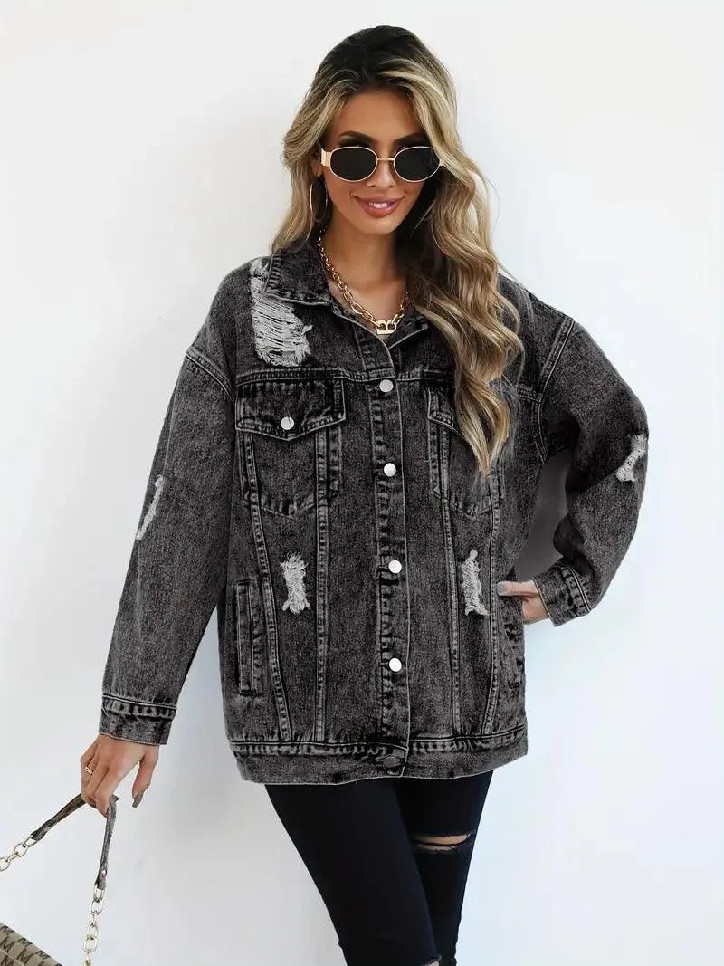 Miss | Blazer Dames Oversized Denim - Katoen - Miss Madera MIS-GZ9O76