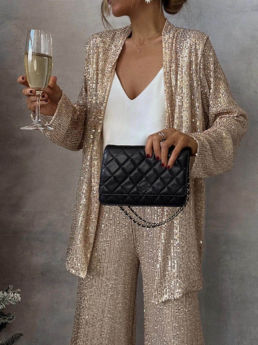 Miss | Blazer Dames Pailletten Loose Fit Avond - Polyester - Miss Madera MIS-8YYWSL