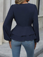 Miss | Blazer Dames Pofmouwen V-hals - Polyester - Miss Madera MIS-QE0NDZ