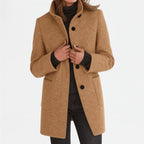 Blazer Dames Getailleerd Staande Kraag Knoopsluiting Winter - Miss Madera MIS-EFLDT4
