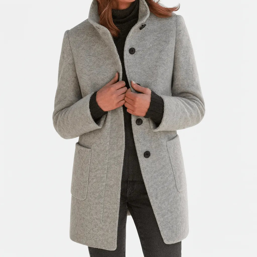 Miss | Blazer Dames Winter Getailleerd Staande Kraag - Wolmix - Miss Madera MIS-02FVL7