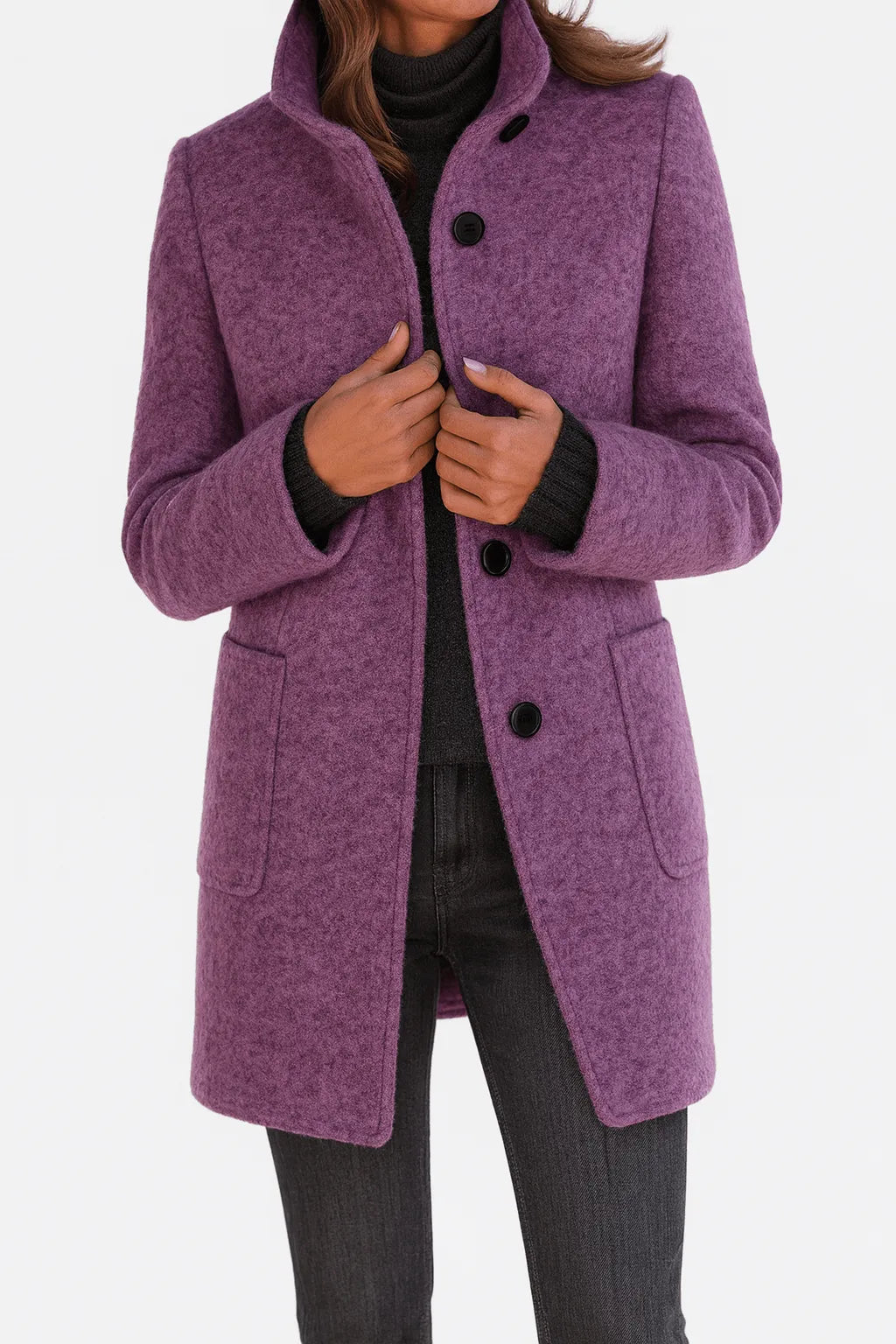 Miss | Blazer Dames Winter Getailleerd Staande Kraag - Wolmix - Miss Madera MIS-SIQ6W7