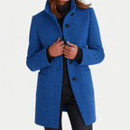 Blazer Dames Getailleerd Staande Kraag Knoopsluiting Winter - Miss Madera MIS-AJJSN3