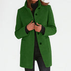 Blazer Dames Getailleerd Staande Kraag Knoopsluiting Winter - Miss Madera MIS-4ROH1E