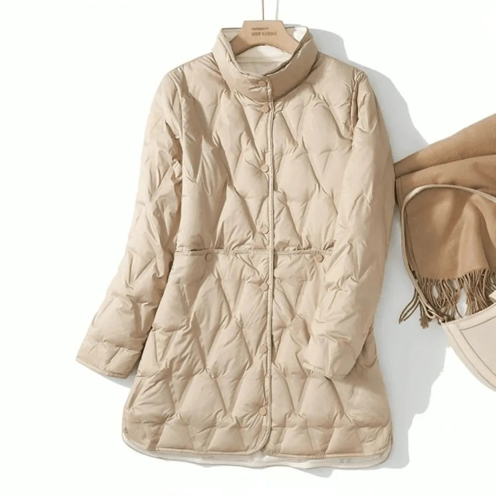 Miss | Blazer Dames Winter Midi Loose Fit - Nylon - Miss Madera MIS-LNHX5U