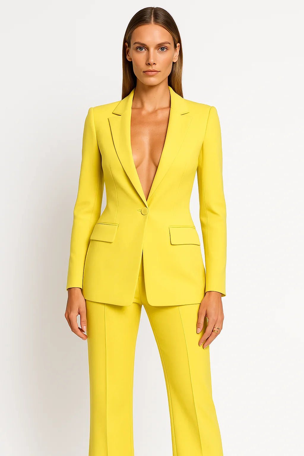 Miss | Blazer en Broek Set Dames Regular Fit - Polyester - Miss Madera