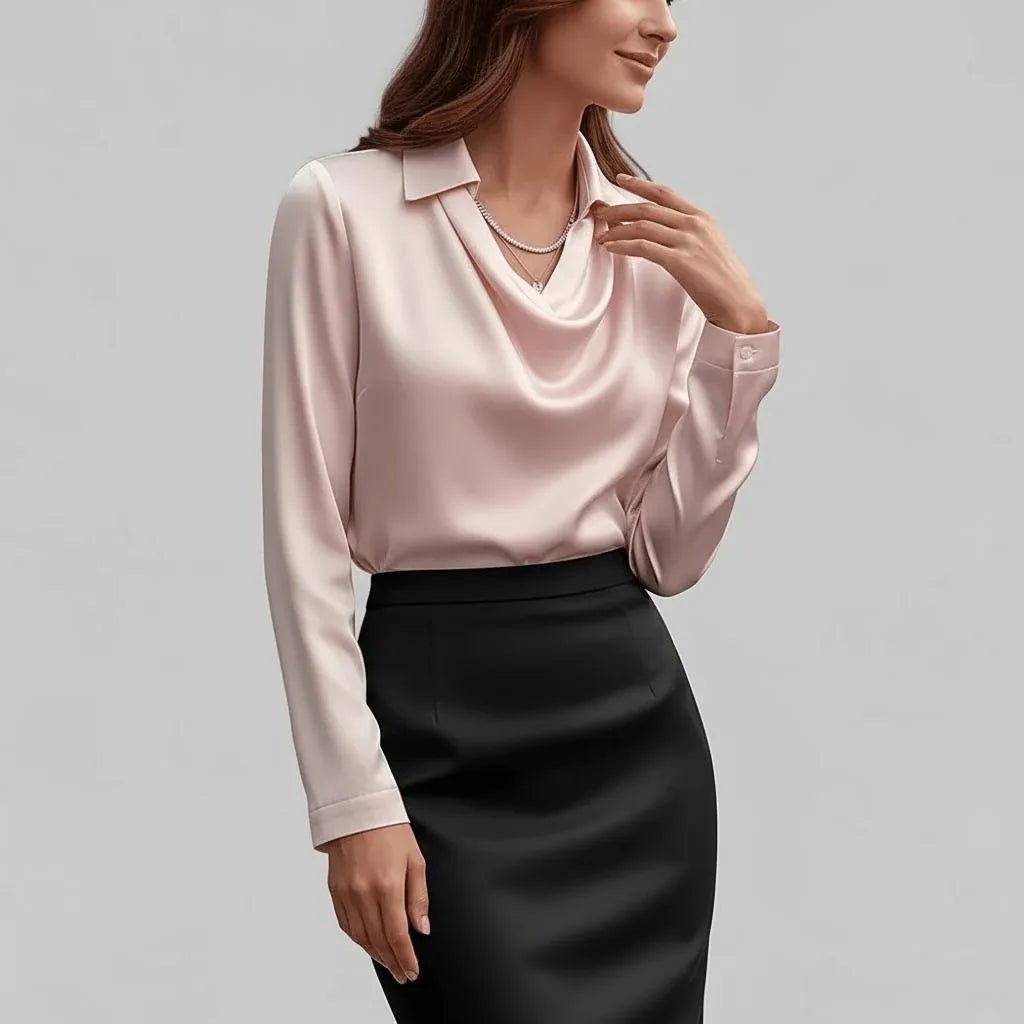 Miss | Blouse Dames Casual Elegant - Hoogwaardig satijn - Miss Madera