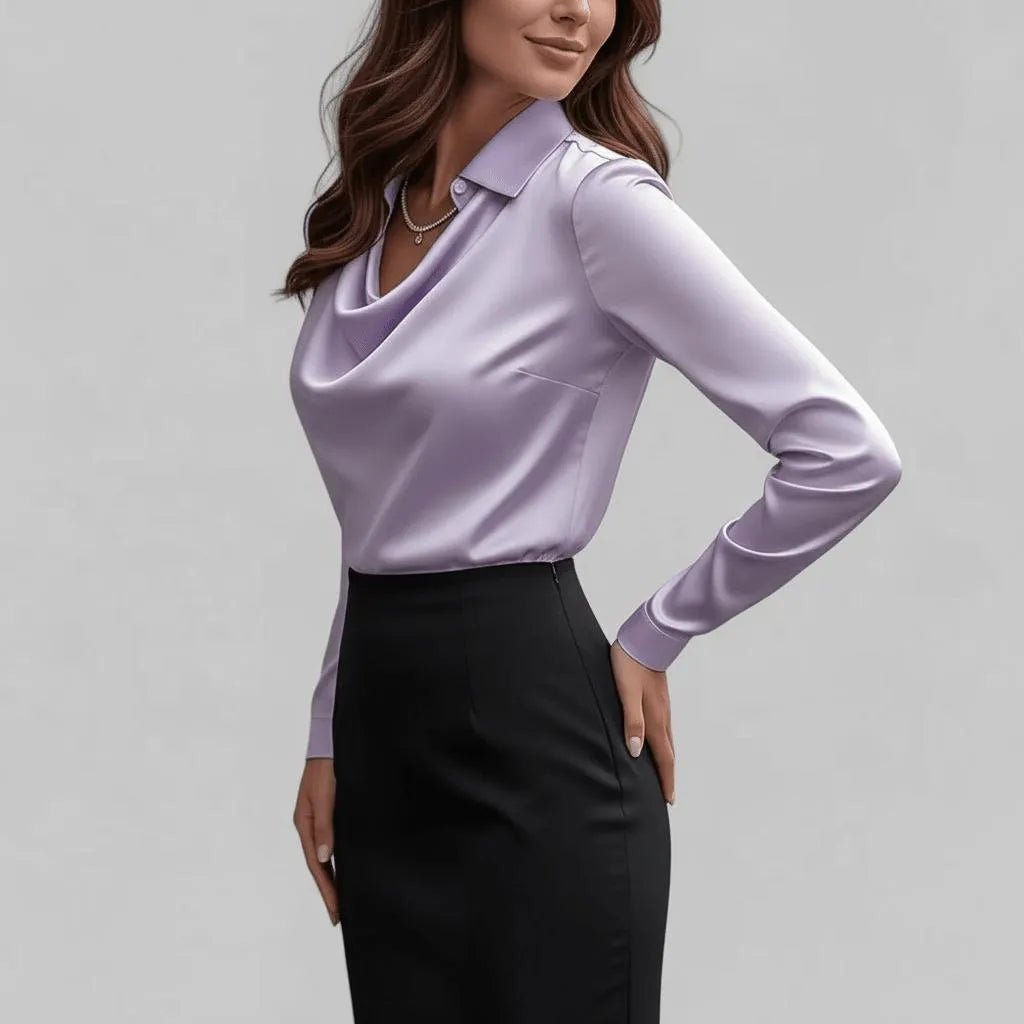 Miss | Blouse Dames Casual Elegant - Hoogwaardig satijn - Miss Madera