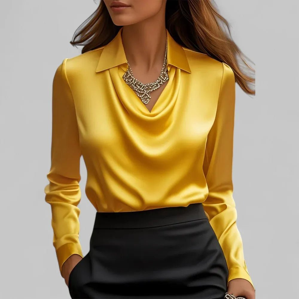 Miss | Blouse Dames Casual Elegant - Hoogwaardig satijn - Miss Madera