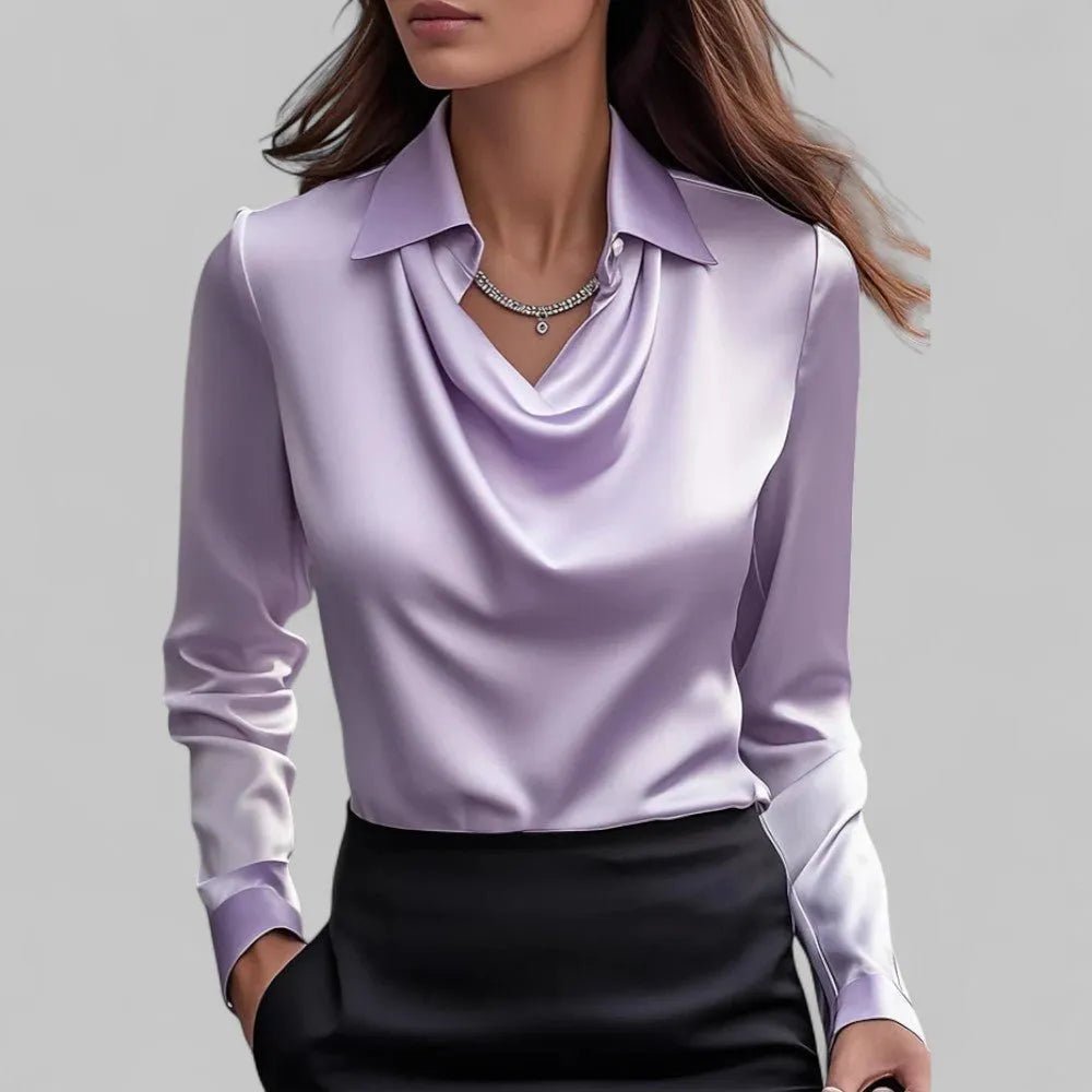 Miss | Blouse Dames Casual Elegant - Hoogwaardig satijn - Miss Madera