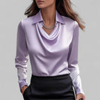 Miss | Blouse Dames Casual Elegant - Hoogwaardig satijn - Miss Madera