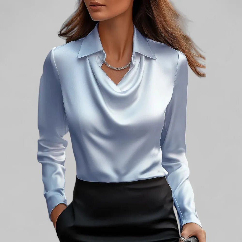 Miss | Blouse Dames Casual Elegant - Hoogwaardig satijn - Miss Madera