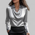 Miss | Blouse Dames Casual Elegant - Hoogwaardig satijn - Miss Madera