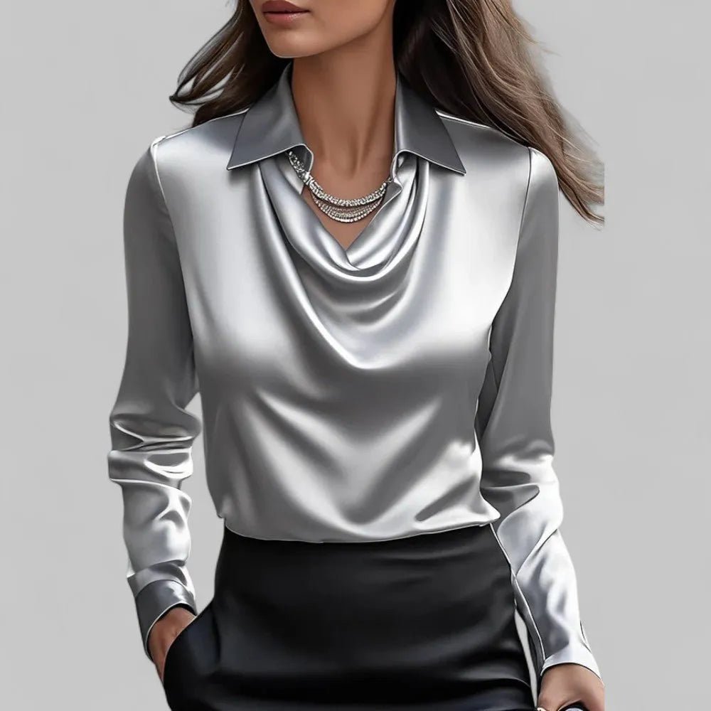 Miss | Blouse Dames Casual Elegant - Hoogwaardig satijn - Miss Madera