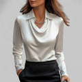 Miss | Blouse Dames Casual Elegant - Hoogwaardig satijn - Miss Madera