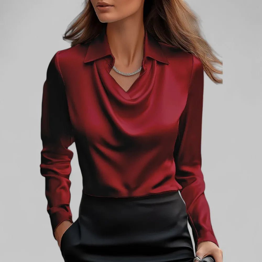 Miss | Blouse Dames Casual Elegant - Hoogwaardig satijn - Miss Madera