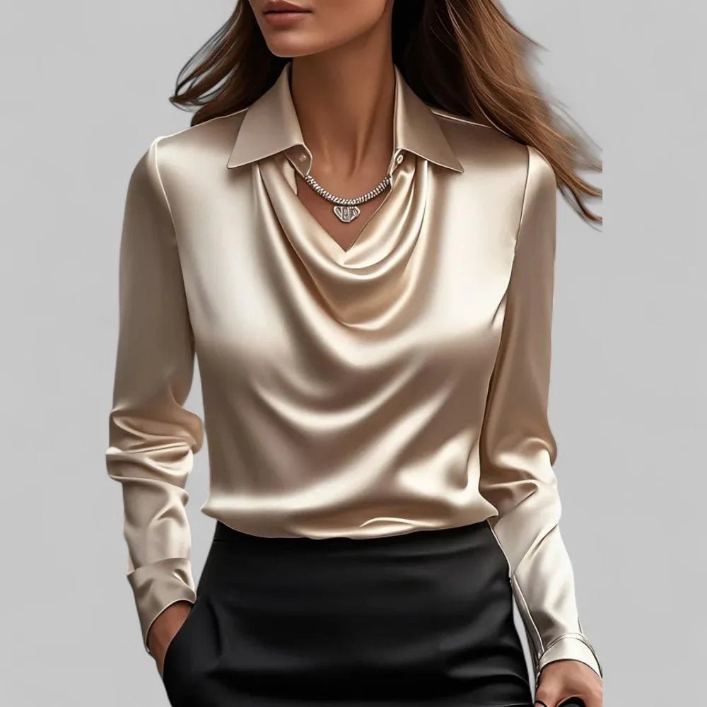Miss | Blouse Dames Casual Elegant - Hoogwaardig satijn - Miss Madera