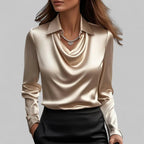 Miss | Blouse Dames Casual Elegant - Hoogwaardig satijn - Miss Madera