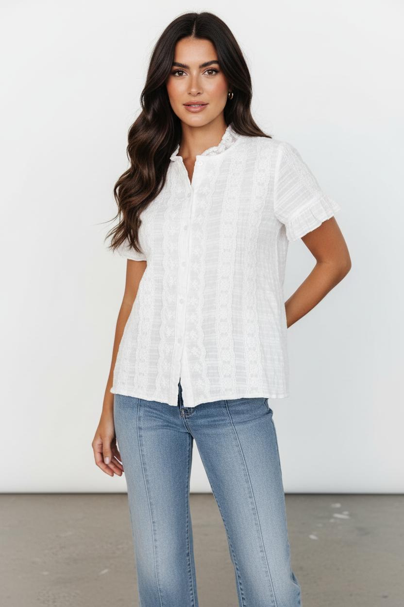 Miss | Blouse Dames Casual Elegant - Katoenmix - Miss Madera