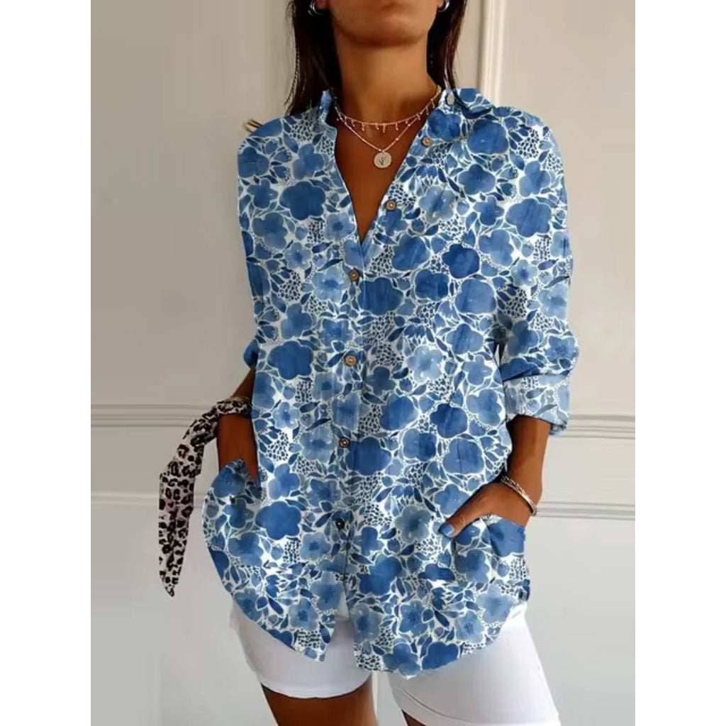 Miss | Blouse Dames Casual - Katoenmix - Miss Madera