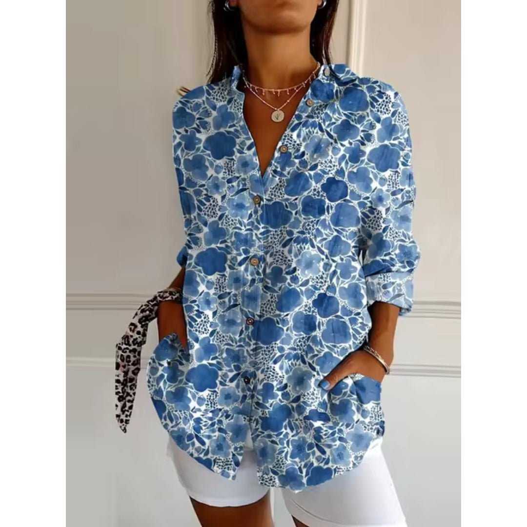 Miss | Blouse Dames Casual - Katoenmix - Miss Madera