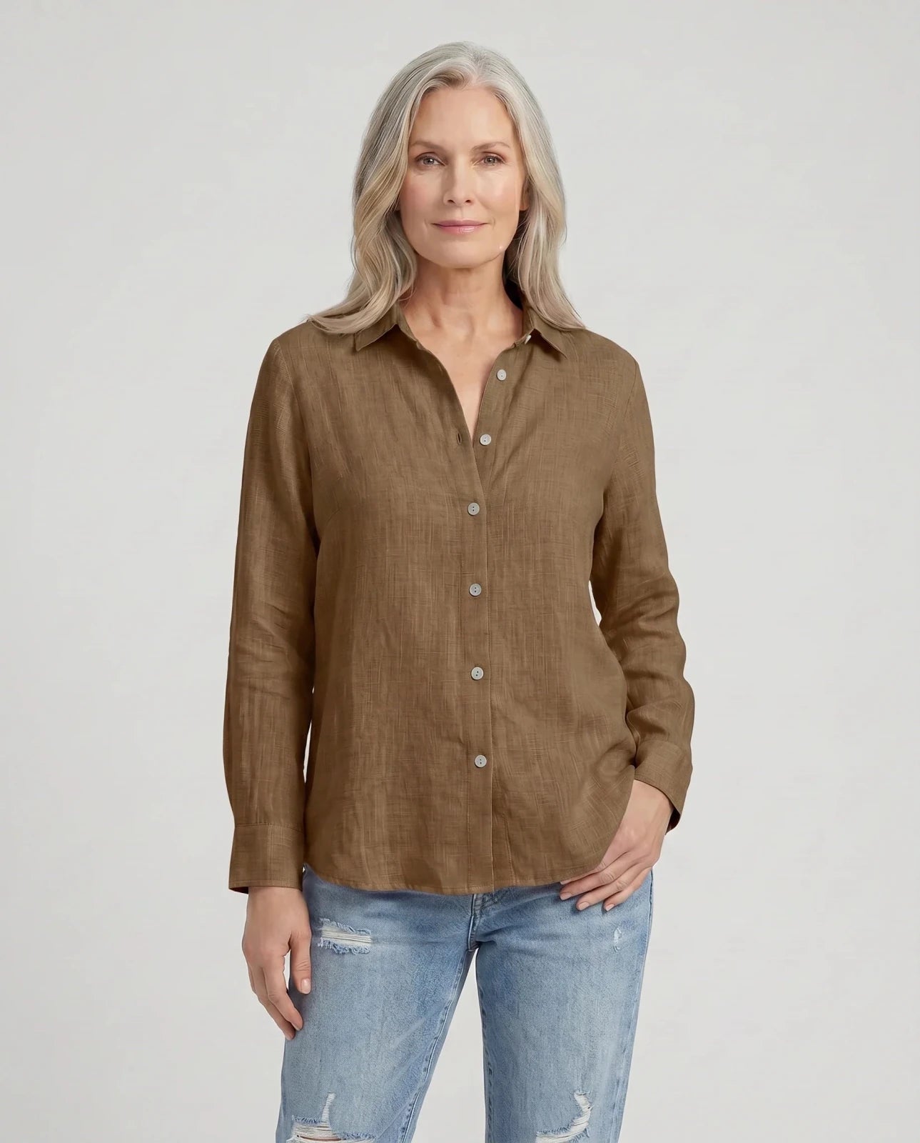 Miss | Blouse Dames Casual Relaxed Fit - Katoen - Miss Madera MIS-TPBGZC