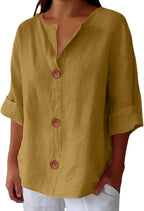 Miss | Blouse Dames Elk Seizoen - Puur Linnen - Miss Madera MIS-C9CB36