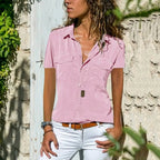 Miss | Blouse Dames Korte Mouwen Slim Fit - Polyester - Miss Madera MIS-8Y1GHI