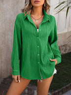 Miss | Blouse Dames Lange Mouwen Jacquard - Polyester - Miss Madera MIS-C3Q9C6