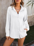 Miss | Blouse Dames Lange Mouwen Jacquard - Polyester - Miss Madera MIS-C3Q9C6