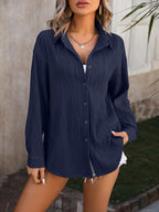 Miss | Blouse Dames Lange Mouwen Jacquard - Polyester - Miss Madera MIS-C3Q9C6